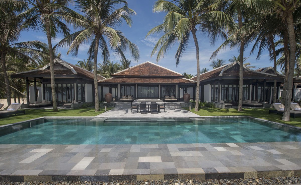 Pool with villas