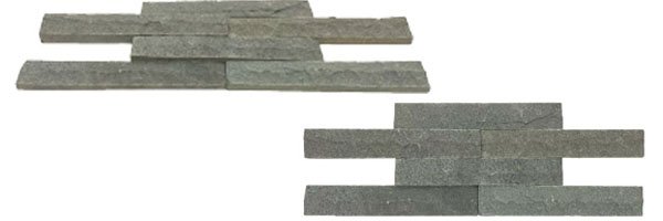 Chipped Bali Andesite tiles 6x2